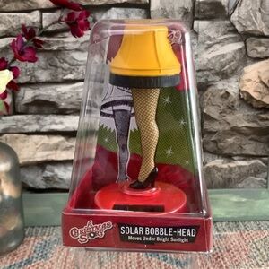 #68 New A Christmas Story Leg Lamp Figure Solar Sunlight Motion Bobble Head Toy